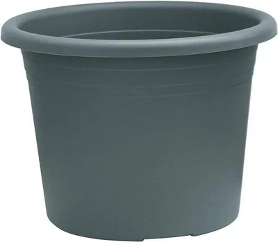 Produktbild von Famanu Blumentopf Runder Kunststofftopf - 30 cm Durchmesser, Anthrazit