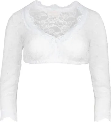 Produktbild von Dirndlbluse Cassandra 25143-1 3/4 Ärmel weiß 44