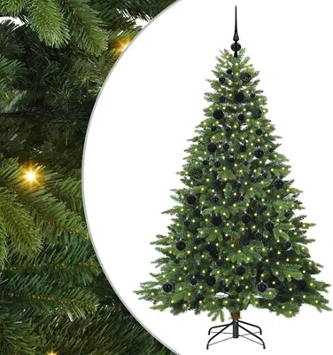 Produktbild von vidaXL Künstlicher Weihnachtsbaum mit 300 LEDs Grün 180 cm PE und PVC