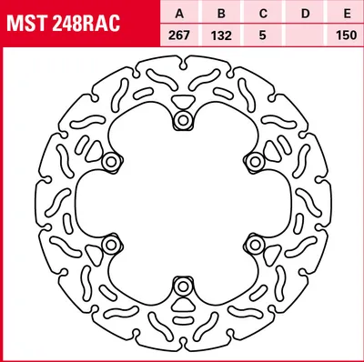 Produktbild von TRW Bremsscheibe Sportiv starr MST248RAC FZ750 1FN