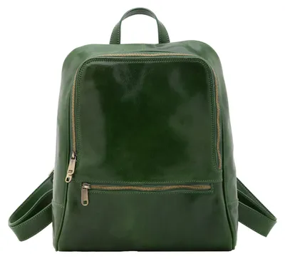 Produktbild von Damen Schultertasche aus echtem Leder, rund, hergestellt in Italien. Mit Reißverschluss und Fächern