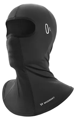 Image de Wozinsky WKM-02B Cagoule intégrale avec trous pour lunettes, respirante, hiver, moto, vélo, noir