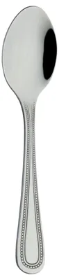 12er-Set Teelöffel aus Edelstahl, Bead-Design, silber