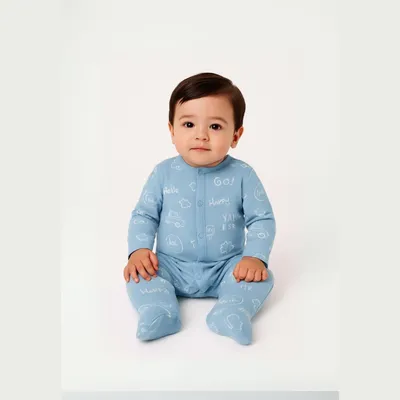 Produktbild von Minoti Schlafanzug Baumwolle 2er Pack Blau Gr. 80 für Jungen