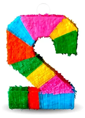 Produktbild von Pinata Zahl 2 zum Aufhängen für die Partydekoration