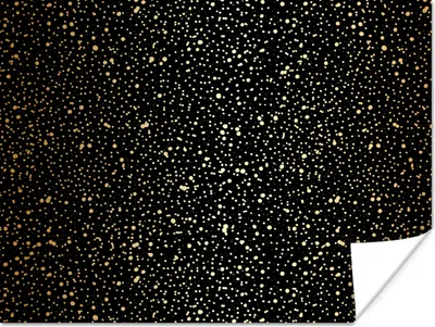 Produktbild von MuchoWow® Poster Gold - Schwarz - Tupfen - Muster 120x90 cm - Wandbild