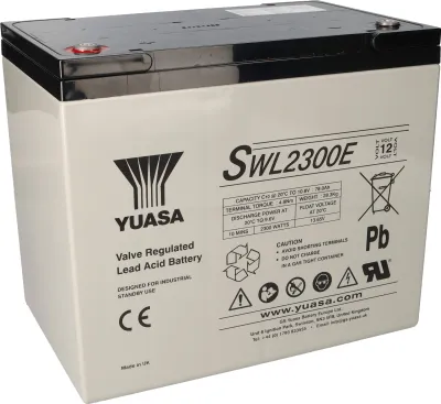 Zdjęcie produktu dla Akumulator kwasowo-ołowiowy Yuasa SWL2300E Pb 12V / 80Ah 10-12 lat, wewnętrzny M6
