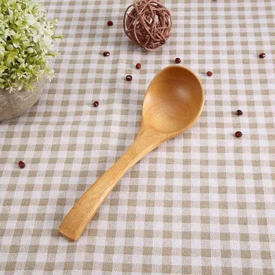 Produktbild von Naturholzlöffel, Langstiellöffel, Küchenutensil, japanischer Langstiellöffel, großer Suppenlöffel