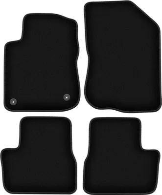 Immagine prodotto di Tappetini in velluto per Peugeot 208 I (2012-2019, hatchback) neri, set 4 pz, con fissaggi
