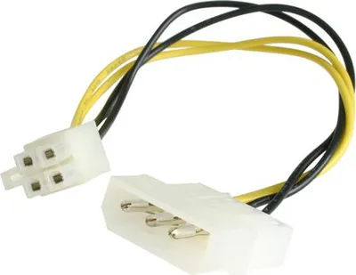Produktbild von StarTech.com LP4P4ADAP, Molex (4-pin), ATX (4-pin), 0,152 m, Stecker, Stecker, Gerade