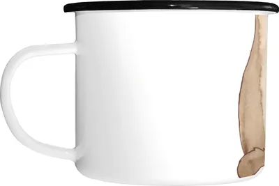 Produktbild von Mr. & Mrs. Panda Emaille Tasse Katze Sitzen - Weiß - Geschenk, Katzen, Herz, Pott, Teetasse, Cat, Cats, Haferl, großer becher, Reisebecher