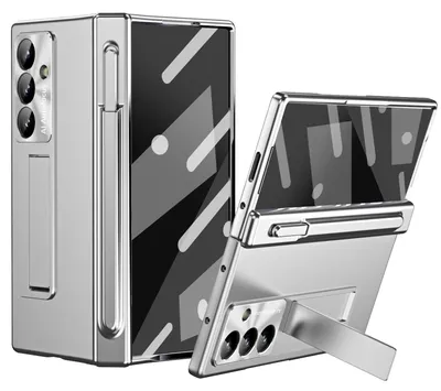 Immagine prodotto di Per Samsung Galaxy Z Fold7 5G Custodia a cerniera con supporto per penna e penna argento