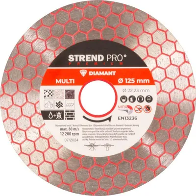 Image de Disque Strend Pro Premium, 125 mm, hexagonal, diamanté, de coupe, multi-matériaux