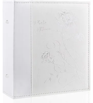 Produktbild von Fotoalbum 10x15 cm Leder 400 Fotos Weiß