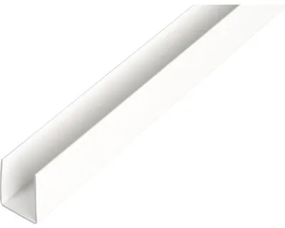 Produktbild von U-Profil PVC weiß 14x10x1 mm, 2,6 m