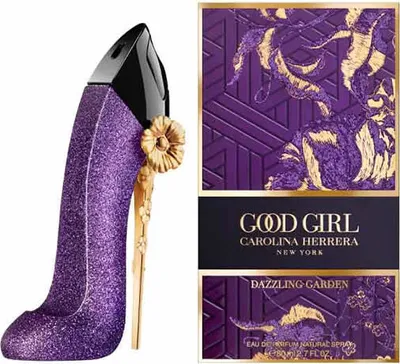 A perfume bottle shaped like a high-heeled shoe and its packaging.
