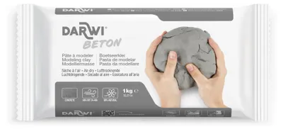 Produktbild von Darwi - Darwi Modelliermasse Beton, Packung mit 1 kg