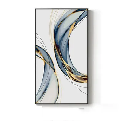 Produktbild von TPFLiving Kunstdruck LW-300 (OHNE RAHMEN) Poster - Leinwand - Wandbild - Hochauflösender Giclée-Druck, langlebig und hochwertig - Abstrakte Linien und Formen -  - Größe: 35x140cm