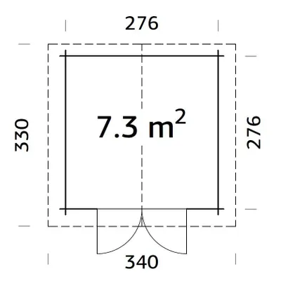 Produktbild von Palmako Gartenhaus Lotta 7,3 m² aus Holz Gartenhaus mit 28 mm Wandstärke Gartenhütte Geräteschuppen 7.62 m² Satteldach