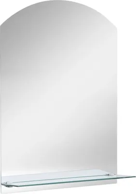 Zdjęcie produktu dla Lustro ścienne z półką, 20x40 cm, hartowane szkło