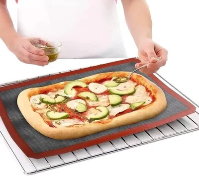 Perforierte Backmatte von Silicoon, wiederverwendbare Antihaft-Backbleche für Pizza, Gebäck und Kekse