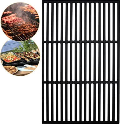 Produktbild von Grillrost Gusseisen Emailliert Grillgitter Grill Für BBQ für Holzkohlegrill (42 X 28 cm)