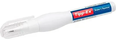 Produktbild von TIPP-EX Shake'n Squeeze, 8 ml, Weiß, Metall, Ausstellungsbox, 10 Stück(e), Frankreich