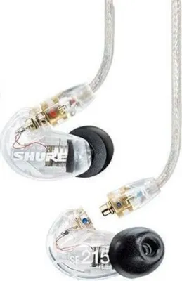 Obrázek produktu pro Shure SE215 Pro, Kabel, Jeviště/studio, 22 - 17000 Hz, 30 g, Sluchátka s mikrofonem, Průhledná