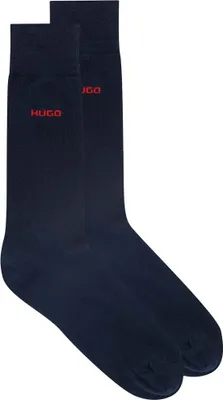 Immagine prodotto di Calzini BOSS HUGO medio-alti in misto cotone in confezione da due Blu 43-46