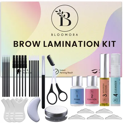 Immagine prodotto di Kit per la laminazione delle sopracciglia, 15 applicazioni, effetto che dura 6-8 settimane, ideale per la cura delle sopracciglia