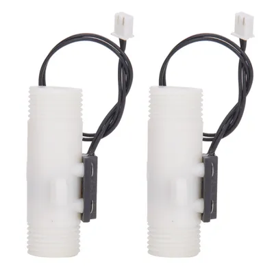 Immagine prodotto di 2Pcs sensore di flusso dell'acqua interruttore di plastica a gravità FS G1/2in doppio filetto maschio