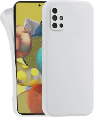 Produktbild von Hülle für Samsung Galaxy A51 4G - Handyhülle mit Kameraschutz Cover aus Silikon in Weiß