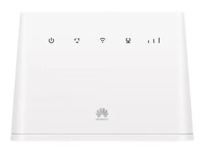 A white Huawei LTE router is shown from the front on a white background.