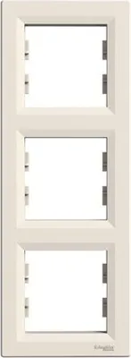 Image de Cadre triple vertical, crème Schneider Asfora EPH5810323