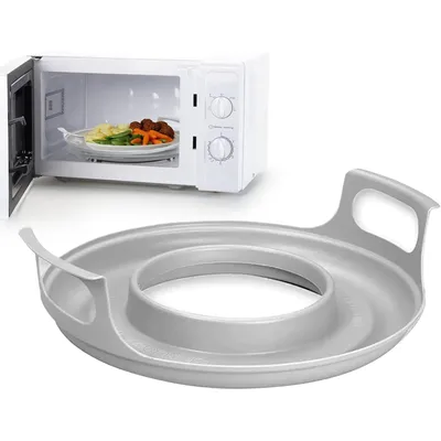 Immagine prodotto di Vassoio da portata per microonde con manici per piatti fino a 27 cm, vassoio da portata per microonde - MICTRAY