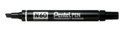 Zdjęcie produktu dla Marker permanentny Pentel N 60 tępa końcówka czarny 12 szt