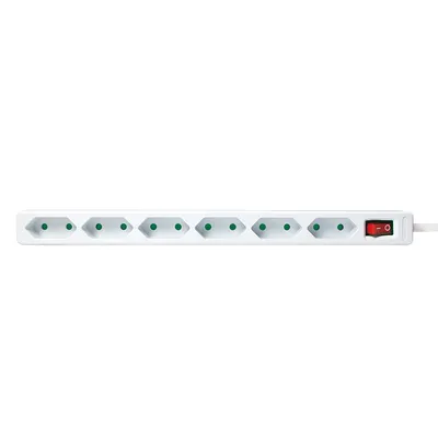 Produktbild von LogiLink LPS232, 1,5 m, Drinnen, IP20, Weiß, 6 AC-Ausgänge, 250 V