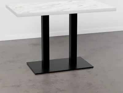Produktbild von Gastro Tischplatte | Marmor Weiß | 120x80 cm