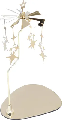 Produktbild von Kerzenständer Runde Dreieck Tablett Romantische Europäischen Stil Edelstahl Rotierende Aromatherapie Windspiel Kerzenhalter Stern