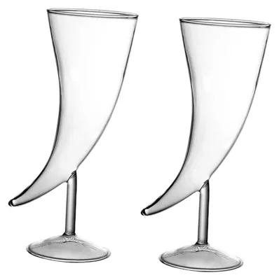 Produktbild von 2 Stück Kreative Mondkelche Cocktailgläser Aus Lebensmittelechtem Glas rutschfest Elegant Für Partys Und Besondere Anlässe