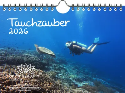 Produktbild von Tauchzauber DIN A5 Kalender für 2026 Unterwasser und tauchen - Seelenzauber