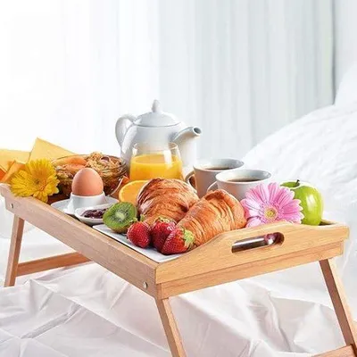 Produktbild von Famanu Faltbares Tablett - Frühstückstablett 63 x 27,3 x 22,5 cm