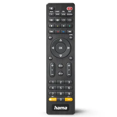 Produktbild von Hama 00221054, DVD/Blu-ray, TV, IR Wireless, Drucktasten, Schwarz