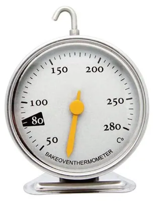 Ofenthermometer Edelstahl 7x9x4 cm hochtemperaturbeständig