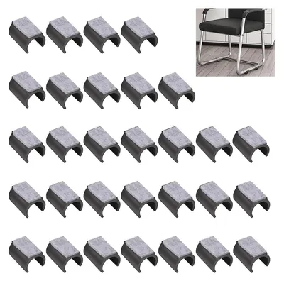 Productafbeelding van Omgoods - 30 Stuks Plastic Stoelpoot Beschermers met Vilt Pads