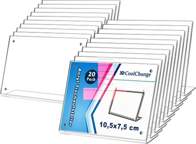 Obrázek produktu pro Reklamní stojan formátu A7 | akrylový skleněný stojan | 105x75mm | 20 ks