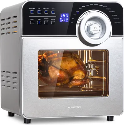 Produktbild von Klarstein AeroVital Cube Chef teplovzdušná fritéza - 1700 W teplovzdušná fritéza, fritéza s dotykovým displejom, 16 programov, 50 - 220 °C, 14 l, cca 10 h časová predvoľba, ušľachtilá oceľ, strieborná