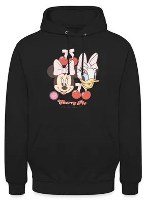 Produktbild von Mickey & Minnie Cherry Pie Minnie & Daisy Uni Hoodie, XXL, Schwarz