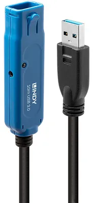 Produktbild von Lindy 43157, 10 m, USB A, USB A, USB 3.2 Gen 1 (3.1 Gen 1), 5 Gbit/s, Schwarz