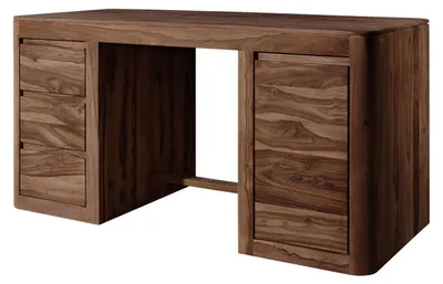 Immagine prodotto di MASSIVMOEBEL24 | scrivania in legno di Sheesham / Acacia 150x75x78 smoked cherry tinto TORONTO #148